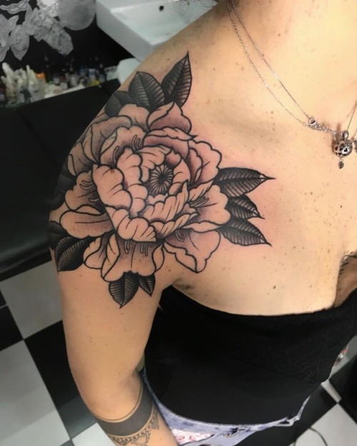 francescasuperink:Peony #tattoo #tattoos #cooltattoos #ink...