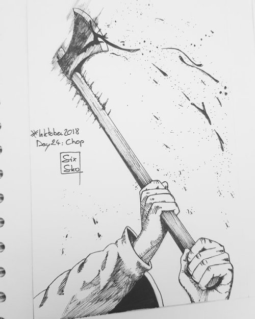 Chop : Inktober 2018 - Day 24 by sixt-chan