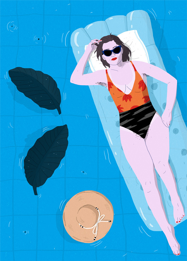 laurabreiling:
“ summertime
”
I float in a swimming pool.
I feel relaxed and cool.
A breeze fills the air.
No one else swims near.
Two leaves drift beside me.
I turn my head to see.
Two whales grin back at me.
I’m in the big blue sea.
I jump into the...