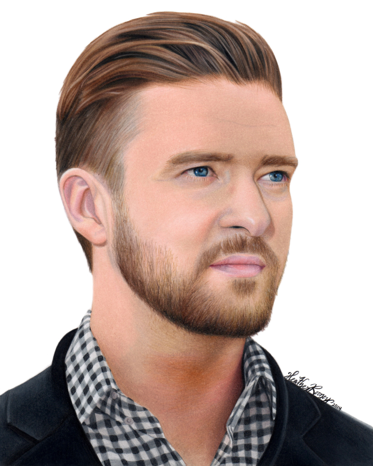 Heather Rooney Art — Colored pencil drawing of Justin Timberlake