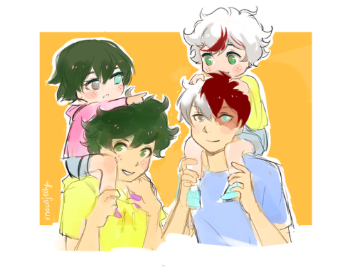 Renee's Art — I wanted to doodle some TodoDeku kids 🙈💕