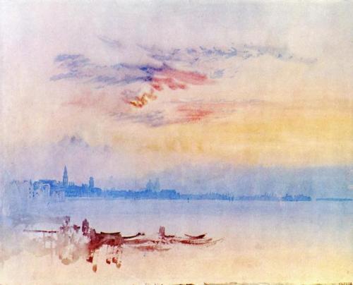 artist-turner:Venice, Looking East from the Guidecca, Sunrise,...