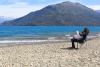 Margarita y Josefina leyendo “Charlie y la fábrica de chocolates” frente al lago Puelo, Argentina