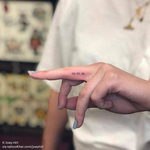 By Joey Hill, done at High Seas Tattoo Parlor, Los Angeles.... small;finger;single needle;micro;mathematical;line art;tiny;date;joeyhill;ifttt;little;fine line