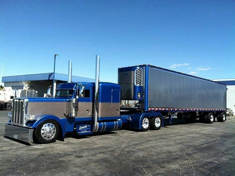 Semitrckn — Peterbilt custom 389 with matchin reefer