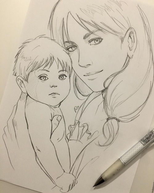 roredwarrior3:mum Carla and her tender baby #carlajaeger #eren...