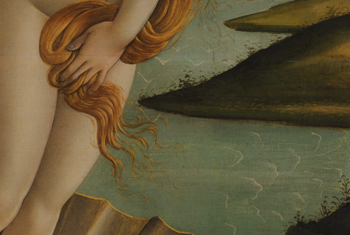 renaissance-art:Details from Botticelli’s Birth of Venus, Part...