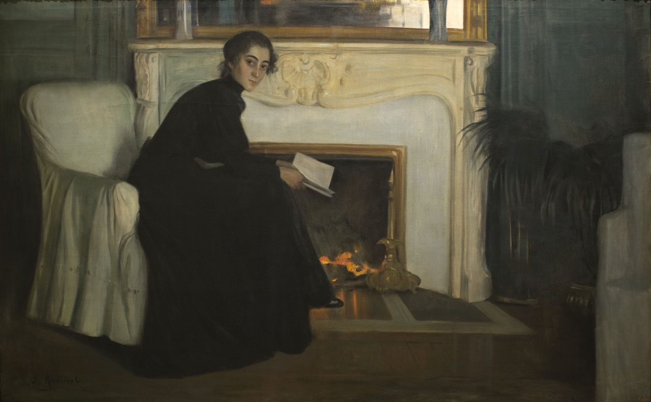 Novel·la romàntica (1894). Santiago Rusiñol (Spanish, 1861-1931). Oil on canvas. Museu Nacional d'Art de Catalunya, Barcelona.
Often cited as a model of female iconography and modern reading, Novel·la romàntica was considered by Rusiñol to be one of...