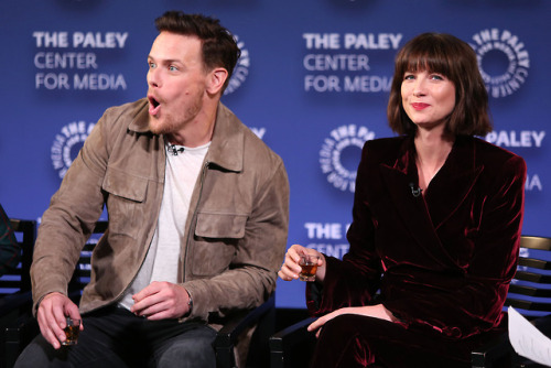 outlanderamerica:Outlander cast at Paley Center, NYC, Friday,...