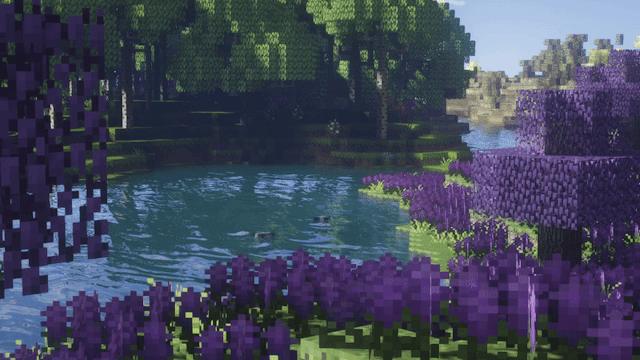 ♥ more pretty lavender fields ♥ 😇💜 - Minecraft Aesthetic