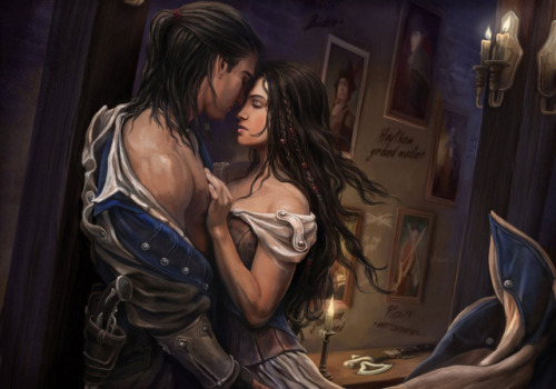 A love scene from Assassin’s Creed. I’m building my video game...