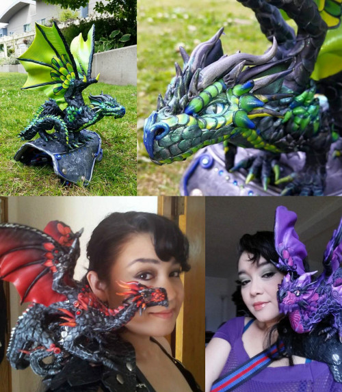 sosuperawesome: Custom Shoulder Dragons, dragon...