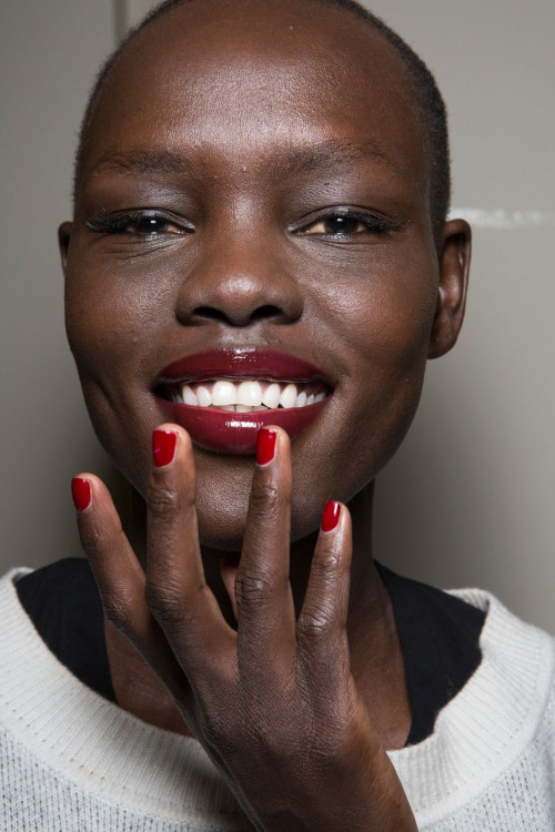 amen69fashion: Grace Bol backstage at Julien Macdonald Fall 2015