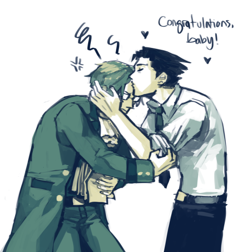 alcieart:imagine whenever edgeworth wins a trial (that he isnt...