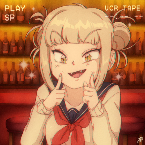 bluethebone:Retro Anime Commission #8: Himiko Toga from My Hero...