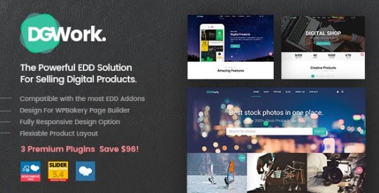 DGWork v1.8.3 – Powerful Responsive Easy Digital Downloads Nulled