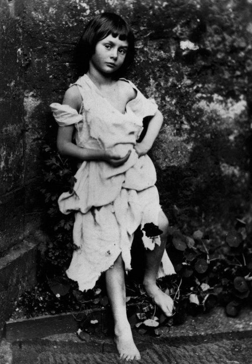 ravenwitch:
â€œâ€œ Alice Liddell was a gifted little model, as she succeeded triumphantly in engaging with the viewer and compelling attention to her role. Those who see nothing in this picture but a provocative, scantly clad nympet, are perhaps imposing...