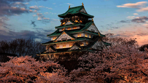 marshimoo:sixpenceee:Osaka Castle is a Japanese castle in...