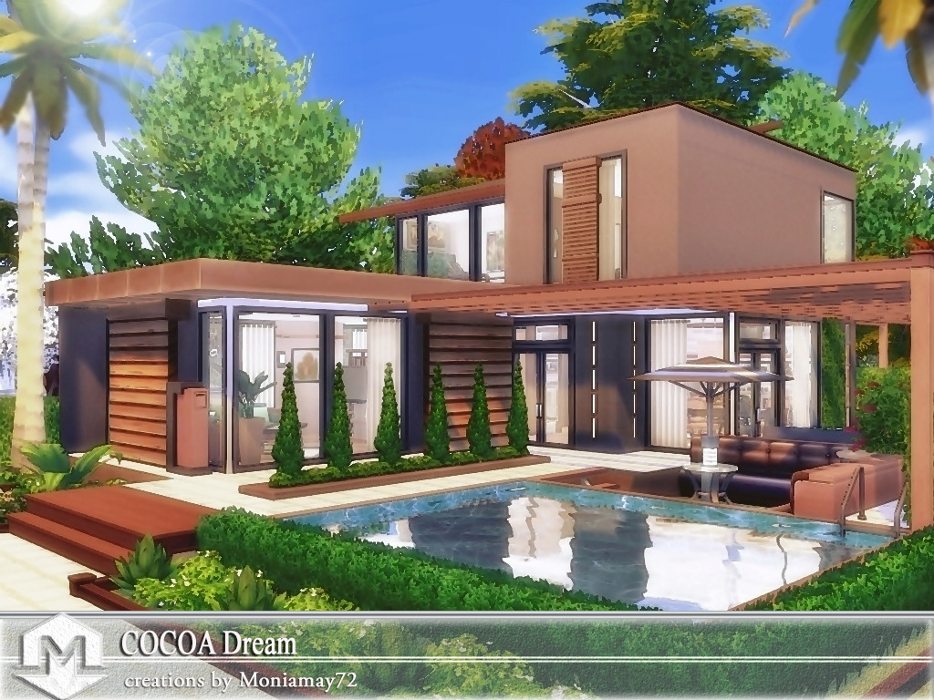 Moniamay72 Sims 4 Houses Cocoa Dream No Cc Modern House