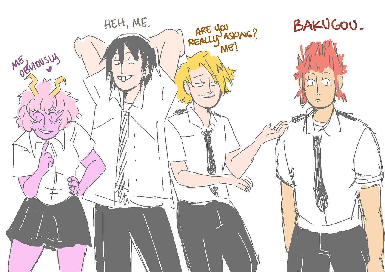 LET'S START A RIOT!! — Sero: … Ashido: Well… Kirishima: I hAvE tO gO nOw...