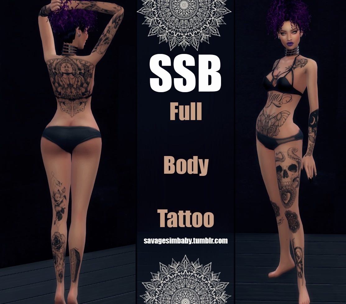 SIMS 4 Full body Tattoo