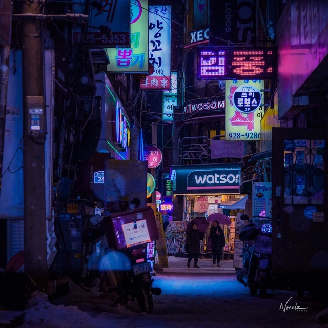 Noealz - Anime Cyberpunk Rain Photography — Seoul, South Korea