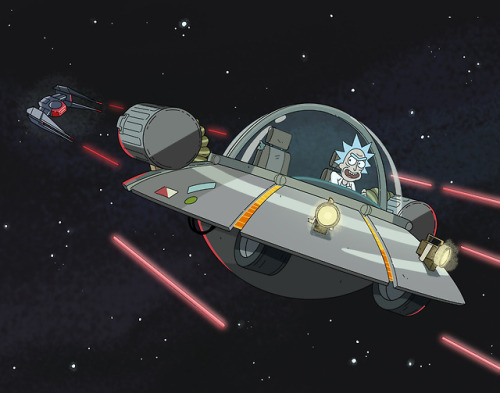 bamanimation:A little Star Wars/Rick and Morty cross over for ya...