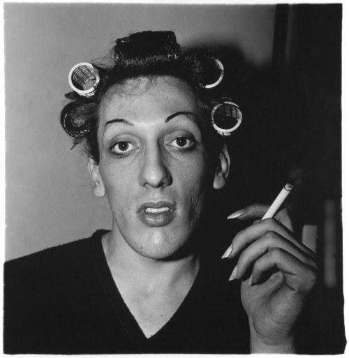 pattismithandrobertmapplethorpe:A Young Man in Curlers at Home...