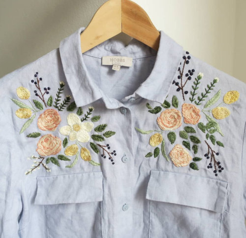 sosuperawesome:Hand Embroidered Clothing, by Cathy Eliot on...