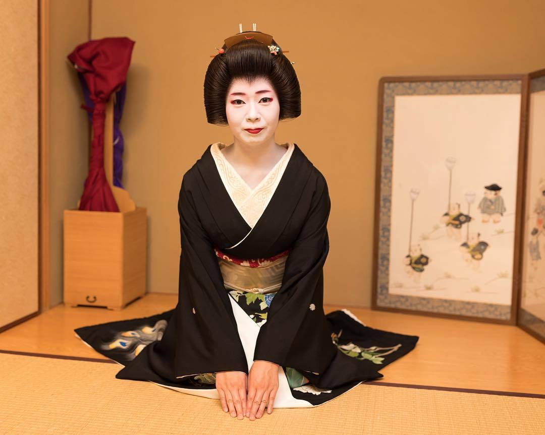 Geiko And Maiko — Today In Gion Kobu Erikae Of Geiko Ichitomi From