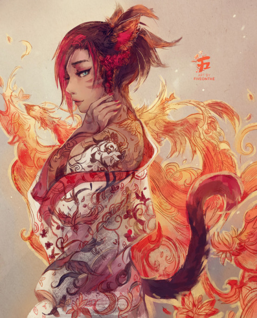 joelintan:White & Vermillion. Comm for...