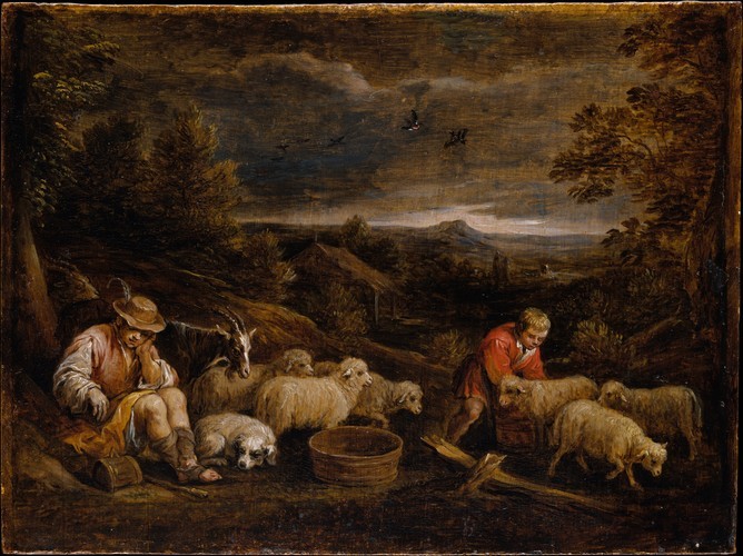 met-european-paintings:
“Shepherds and Sheep by David Teniers the Younger, European Paintings
Marquand Collection, Gift of Henry G. Marquand, 1889 Metropolitan Museum of Art, New York, NY
Medium: Oil on wood”