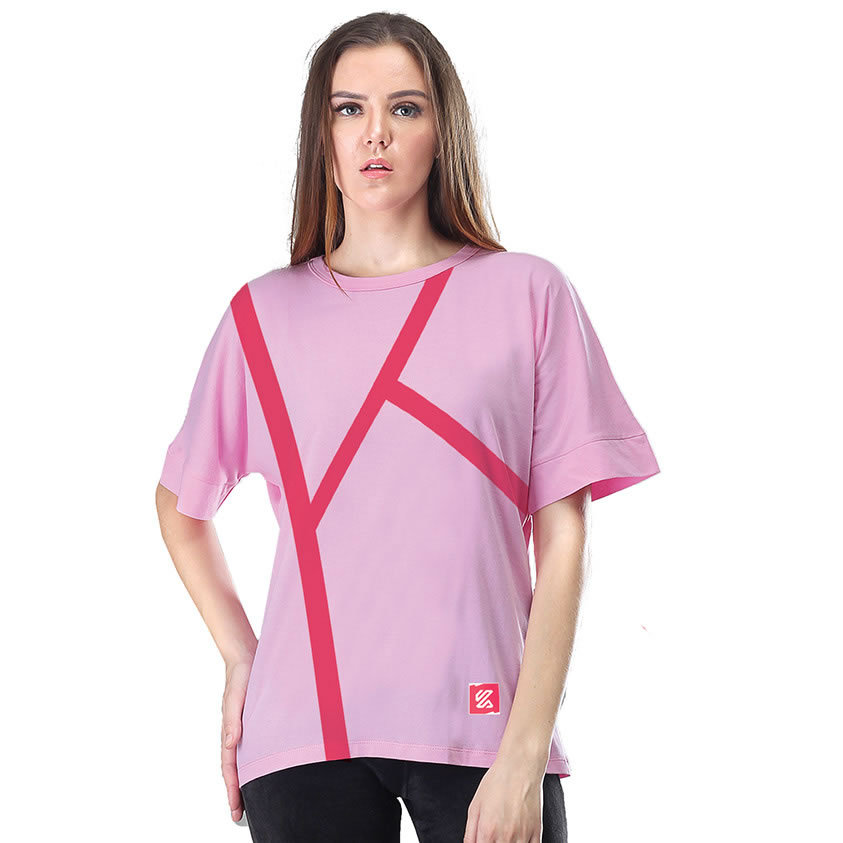 zulzol  Kaos  wanita  KLX 917 cotton  combed merah muda 