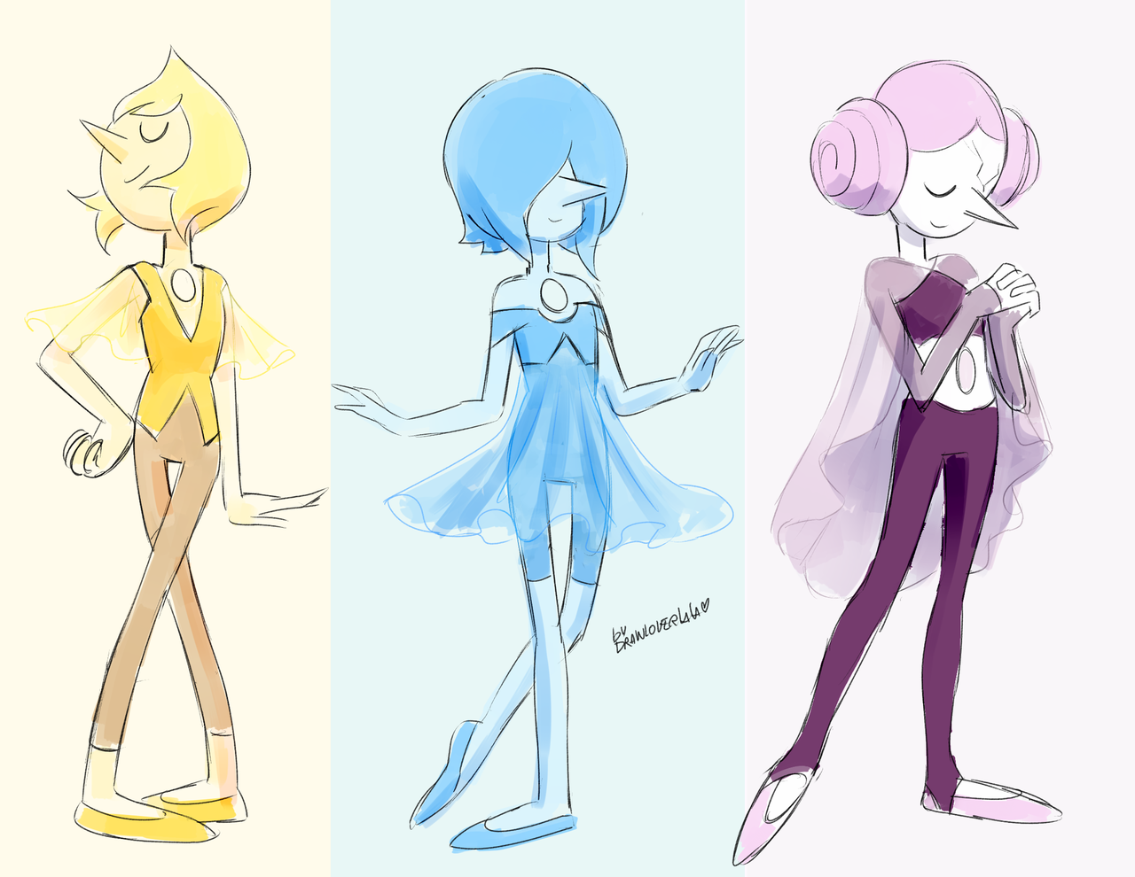 Just having fun trying to imagine that when the Pearls become free, they can choose their outfits ;u;