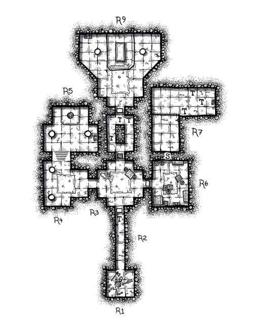 darkartshobbyworks:Here’s a map I drew for a module I wrote...