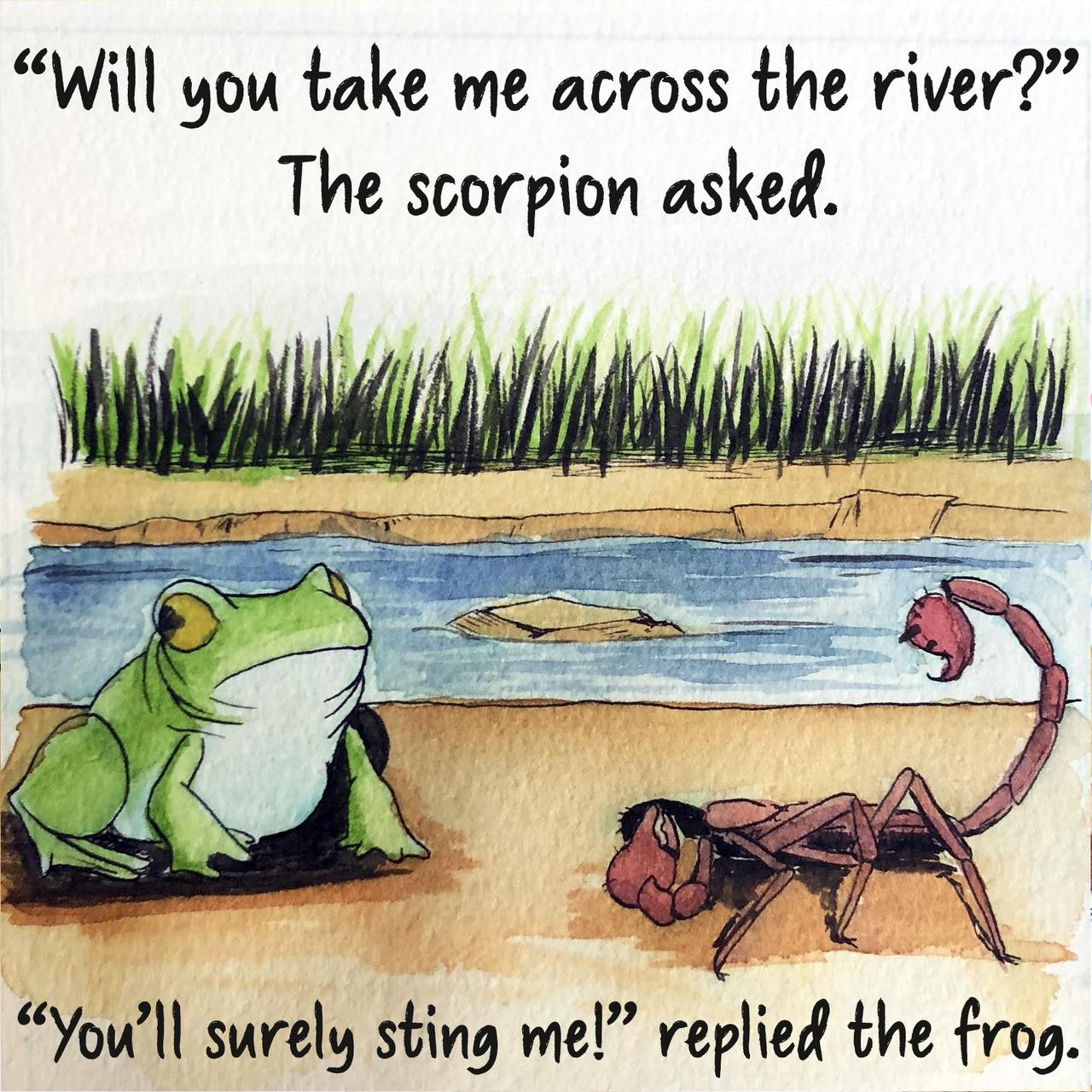 Story and the frog the scorpion The Aesop