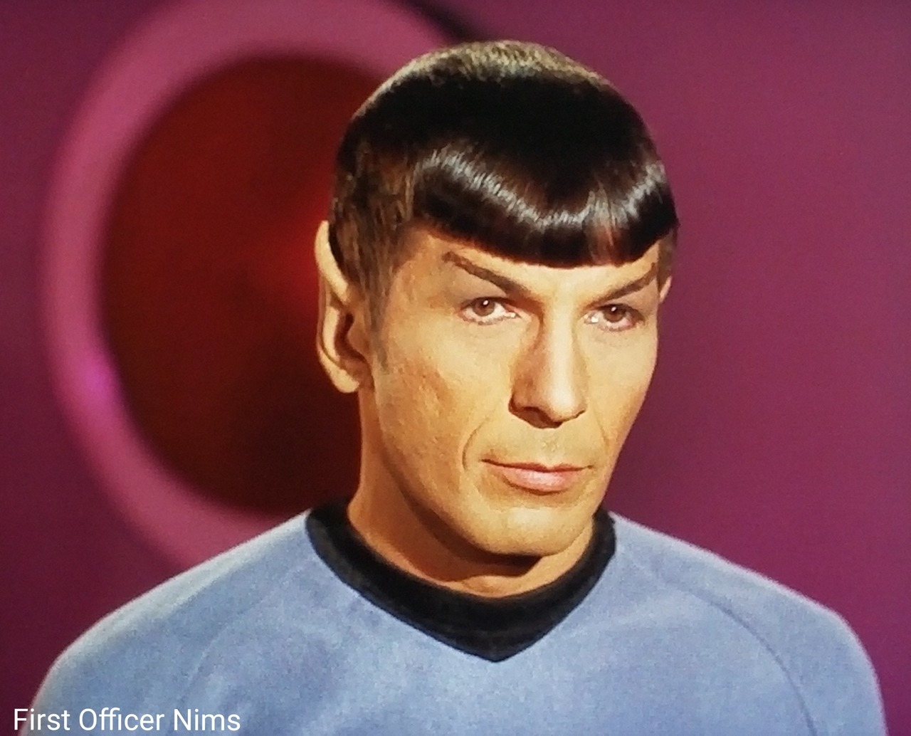 First Officer Nims — Leonard Nimoy as Spock in 