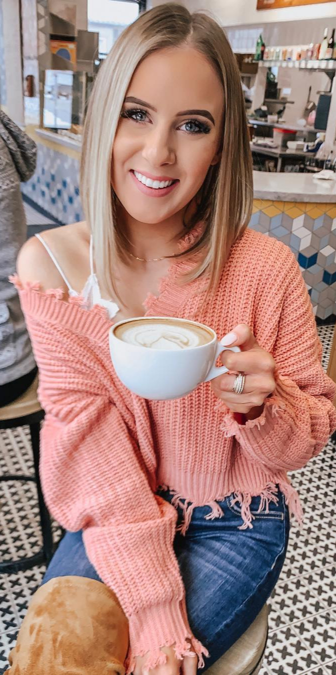 celebrity birthdays, outfit definition, show, followme, share Can we fast forward to Saturday coffee dates with classycleanchic ?! This Springy sweater is another Prime find thatunder $24 Therea try on with all my Amazon finds saved to highlights! Also my fave brand of lippie is 30% off with code VDAY Wearing Perla here own 3 other colors , itsthatgood || Shop my outfit by following me on the  app or by going to thelomeyerblog.com/shop || Proud to report that I got my phone back the camera is fixed No more blurry photos!! Also in true millennial fashion, I felt so lost at the mall without my phone for 2 hours that I spent the whole time shopping in order to cope try ons coming soon! 