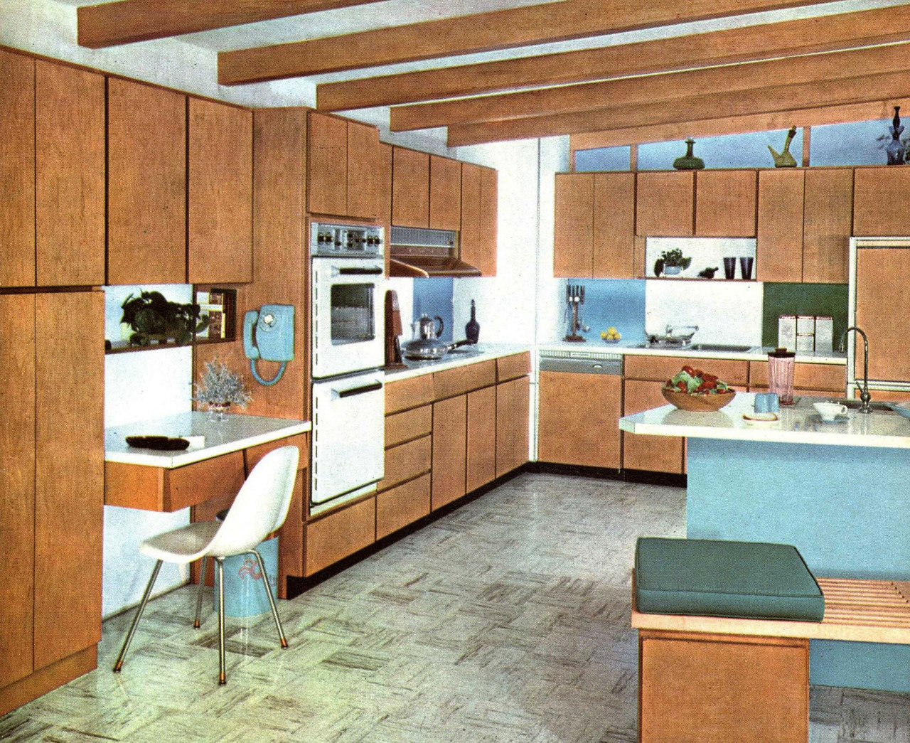 1960s kitchen and dining room