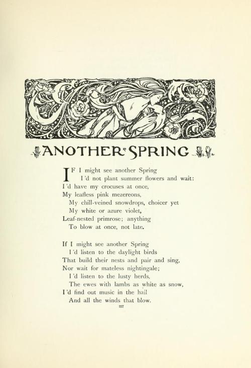 english-idylls:First verses of Another Spring by Christina...