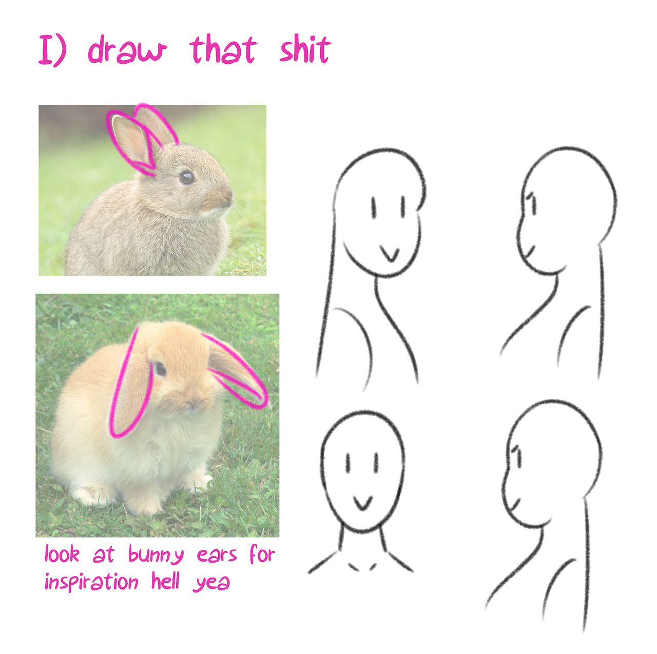How To Draw Bunny Ears Step By Step