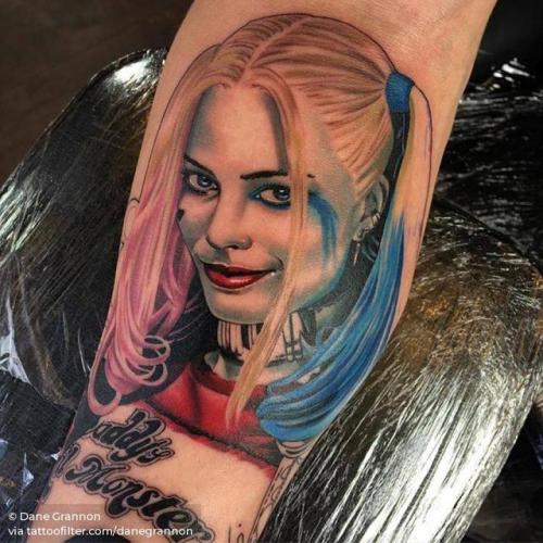 By Dane Grannon, done at Creative Vandals, Hull.... margot robbie;dc comics;big;australia;batman;women;character;facebook;realistic;twitter;harley quinn;dc comics character;portrait;inner forearm;other;film and book;danegrannon;patriotic;fictional character;suicide squad