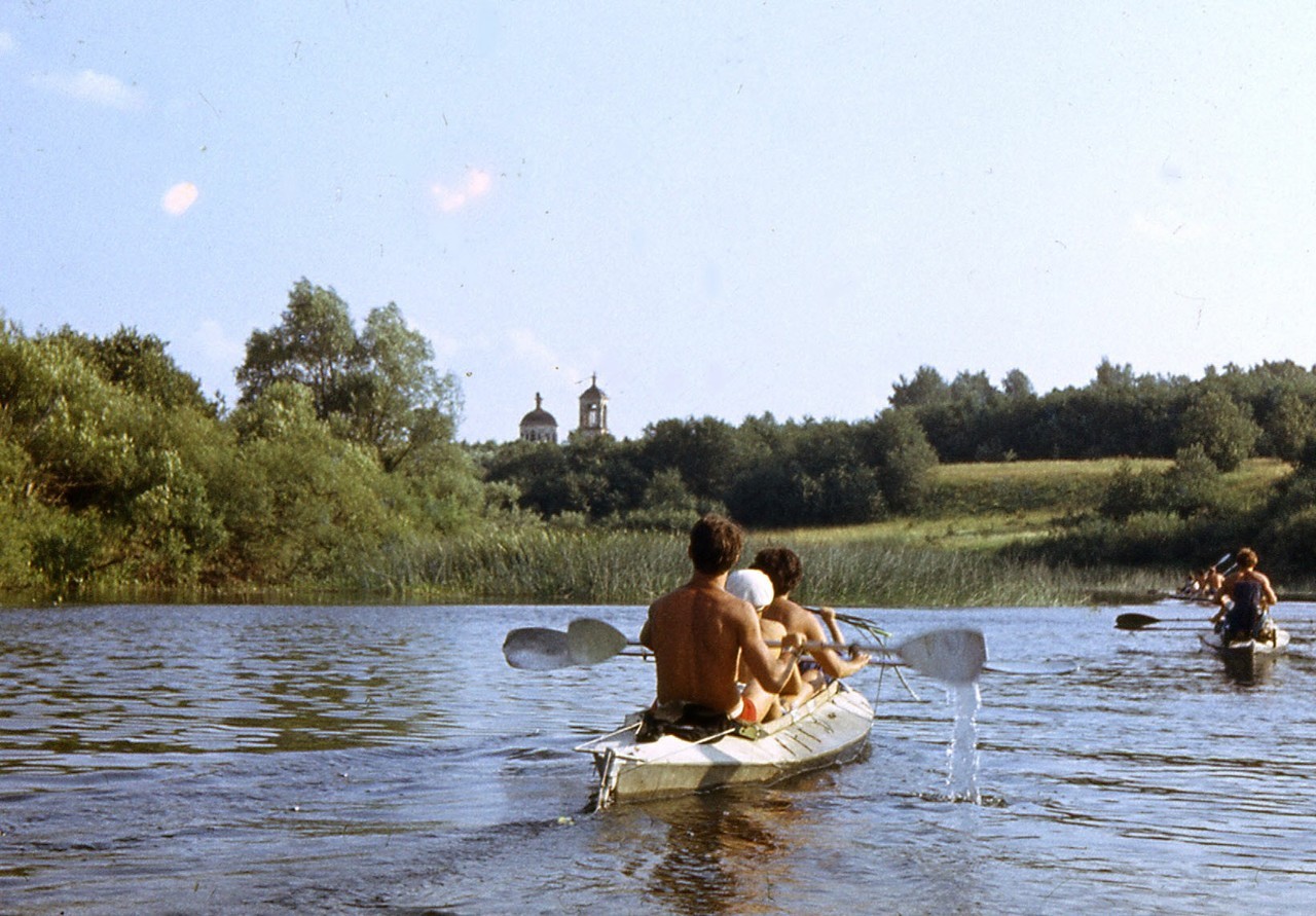 Kayaking on river Ugra near Smolensk (1975)