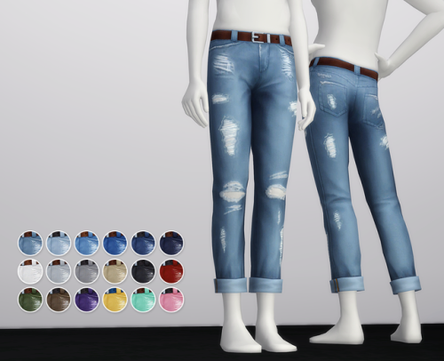 rusty-sims:Cropped Roll-up Jeans M18 Color무단수정/2차배포 절대 금지DO...