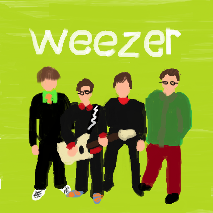 Album Covers Drawn Hastily In Paint