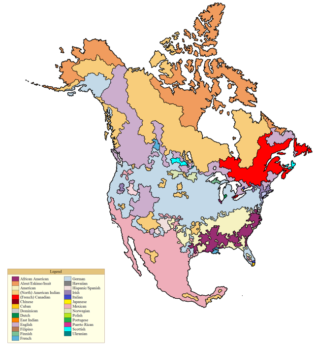 upvoteanthology: A map of North America if it... - Maps on the Web