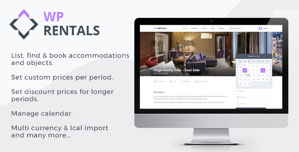 WP Rentals v2.7 – Booking Accommodation WordPress Theme Nulled
