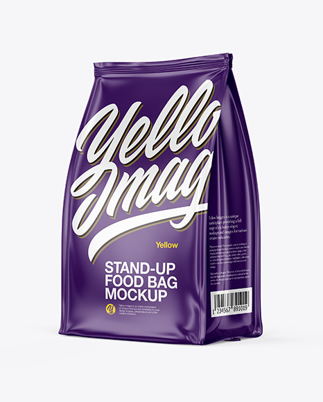 Download deSymbol — Matte Food Bag Mockup - Half Side View Download...