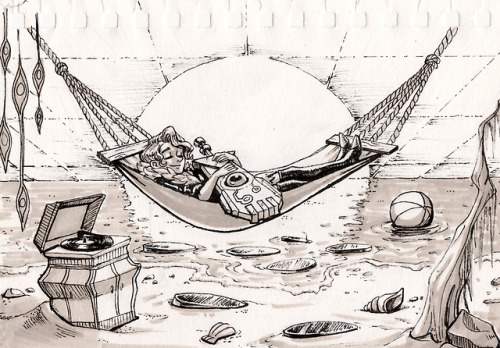 tuinendraws:Inktober day 2 - TranquilThe Sandbox...