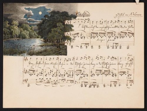 furtho:Score of Felix Mendelssohn’s Schilflied, illustrated by...